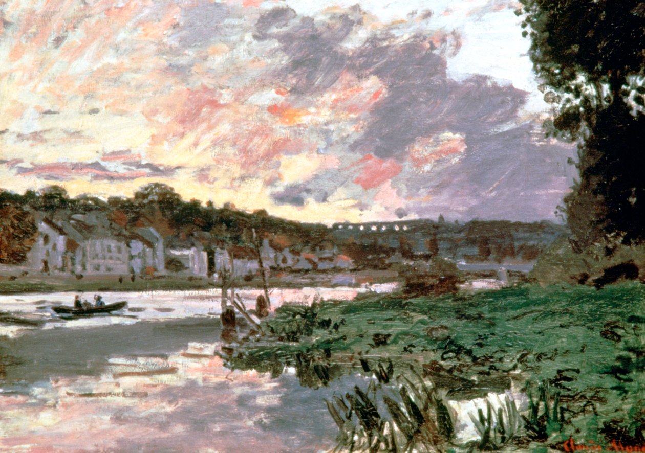 Seinen ved Bougival, c1870 av Claude Monet