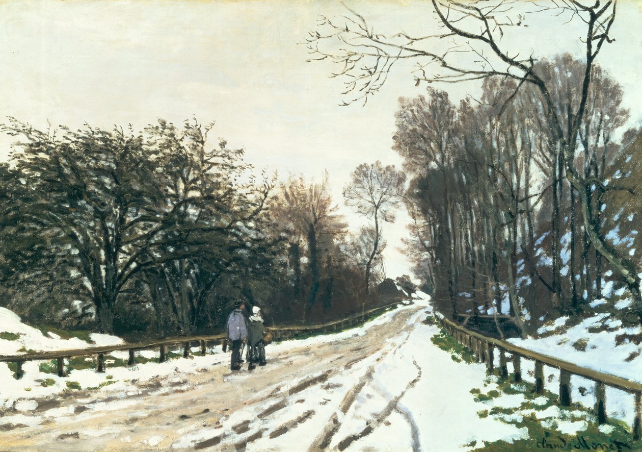 Veien mot gården, St. Simeon, Honfleur, ca. 1867 av Claude Monet