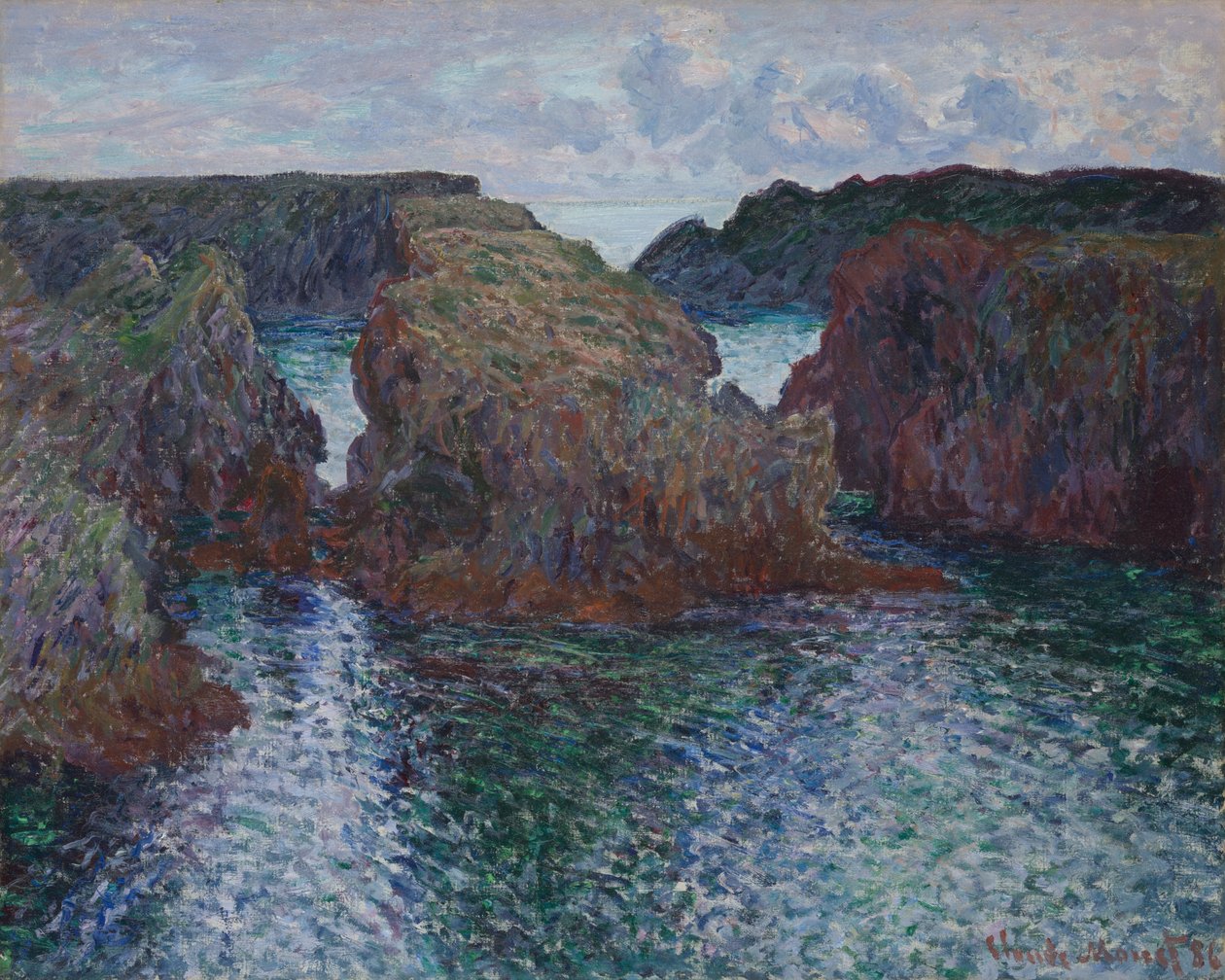 Steiner ved Port-Goulphar, Belle-Île av Claude Monet