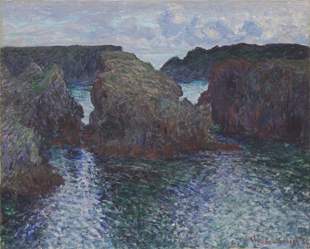 Steiner ved Port-Goulphar, Belle-Île, 1886 av Claude Monet