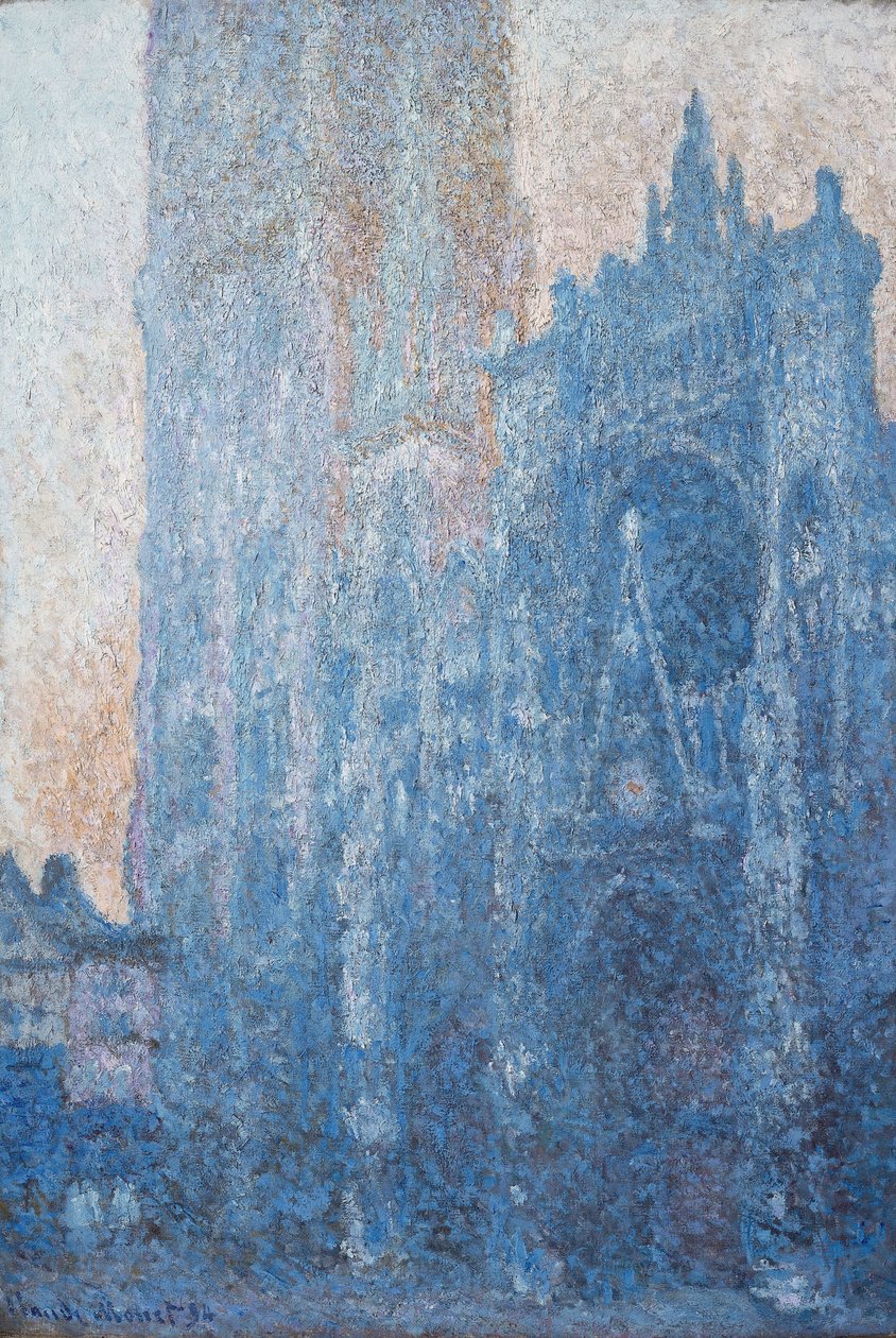 Rouen katedral, portal, morgenlys av Claude Monet