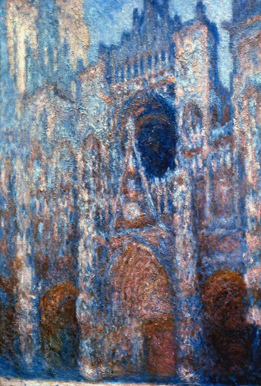 Rouen katedral, sollys, 1894 av Claude Monet