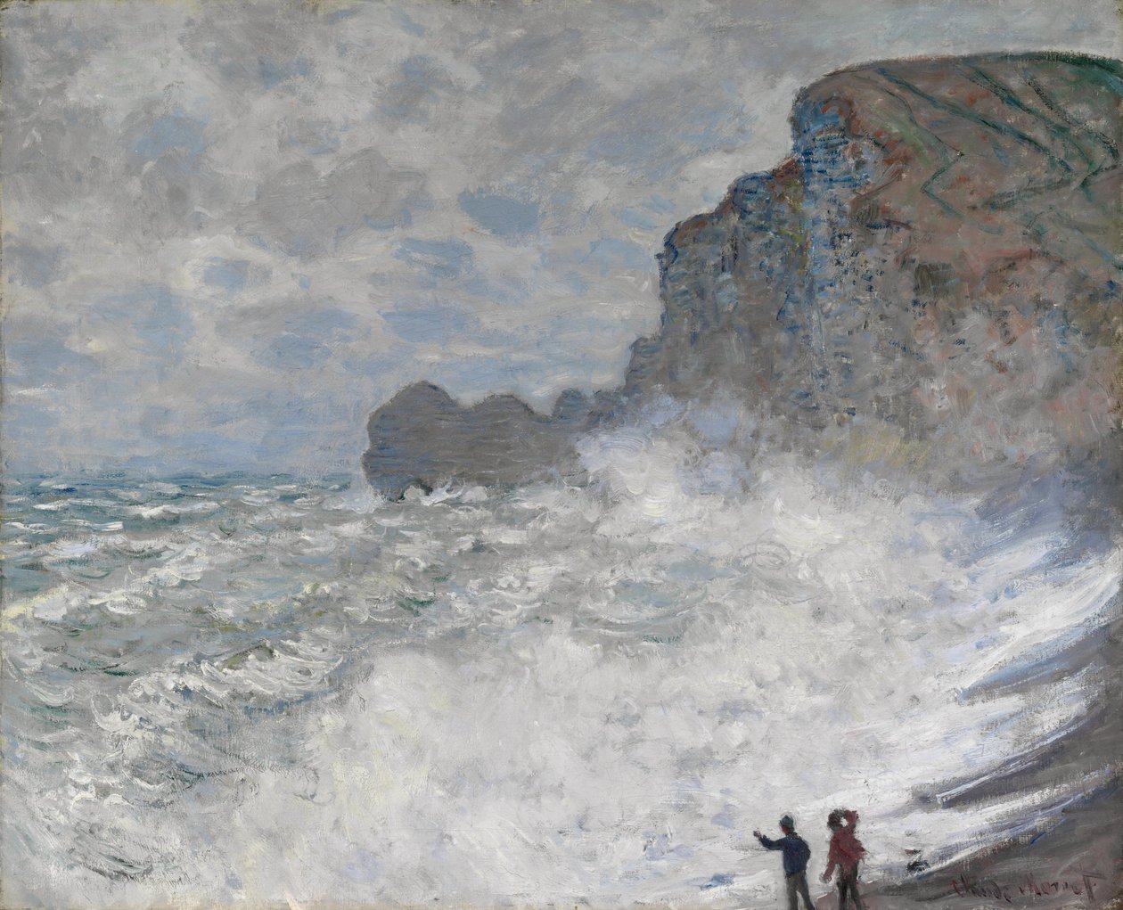Uvær ved Étretat av Claude Monet