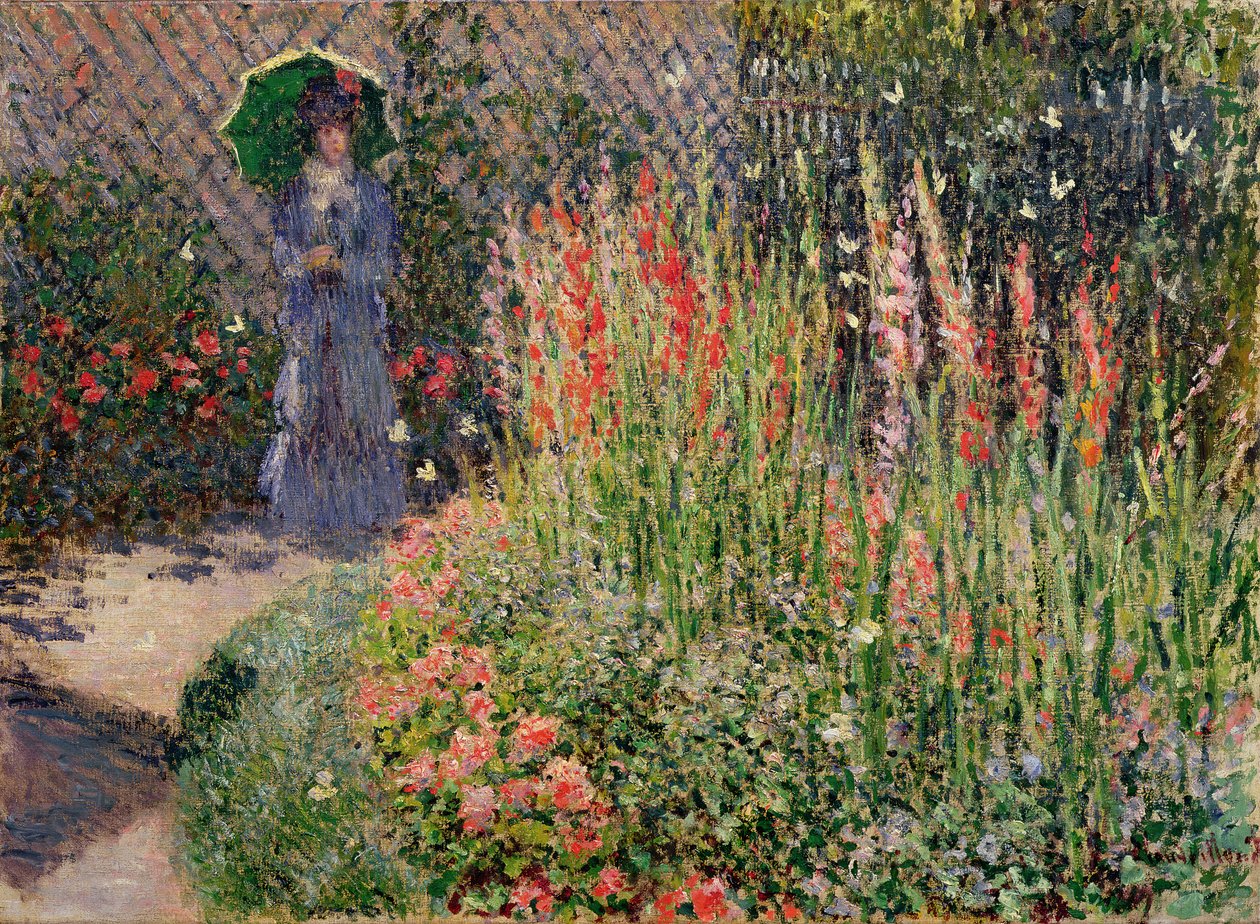 Avrundet blomsterbed, 1876 av Claude Monet