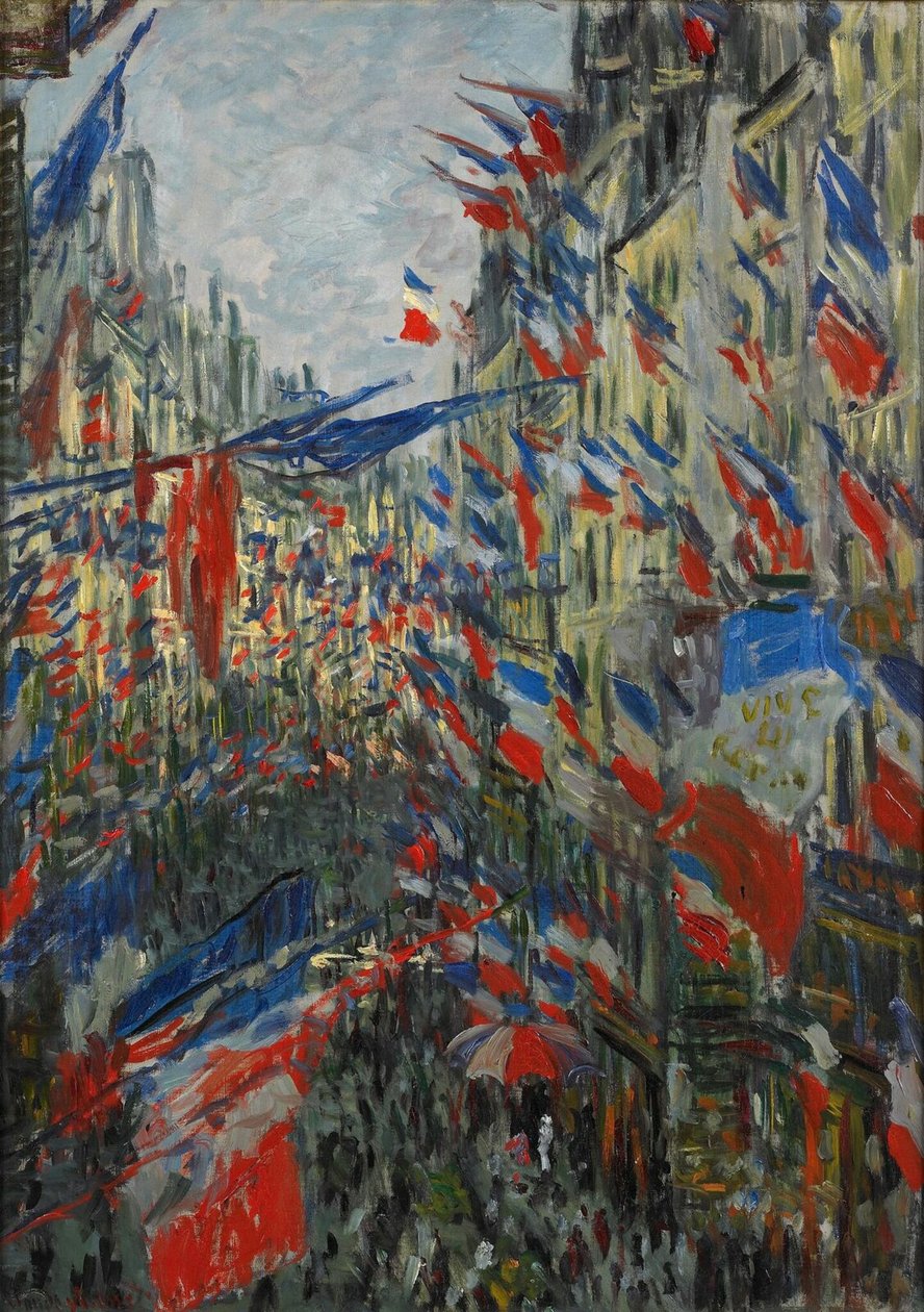 Rue Saint-Denis, festen 30. juni 1878, 1878. av Claude Monet