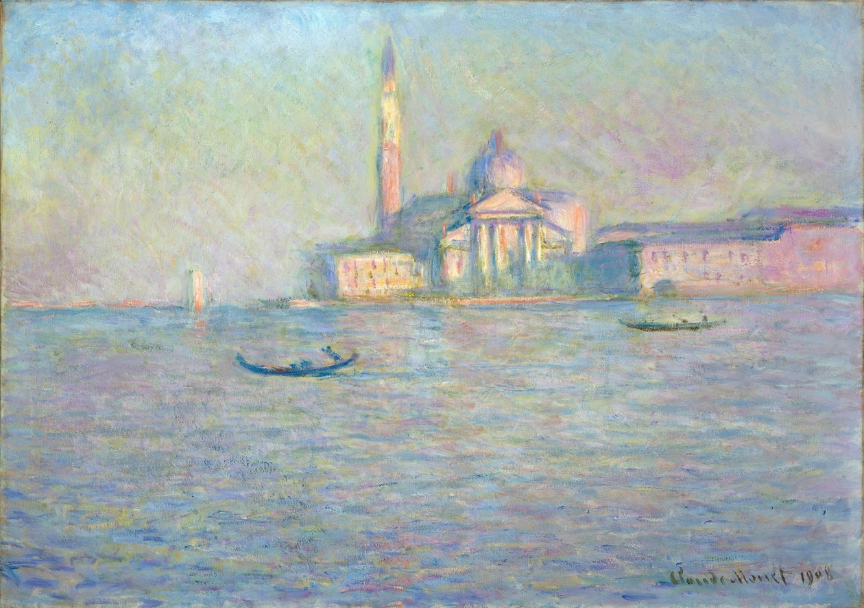 Saint George Major (Venezia, Italia) (San Giorgio Maggiore-kirken, Venezia) - Maleri av Claude Monet (1840-1926), olje på lerret av Claude Monet