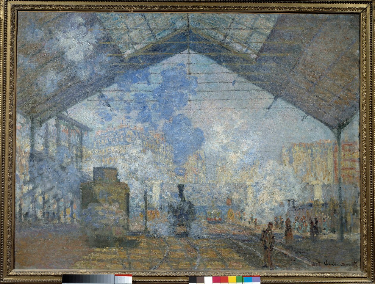 Saint Lazare jernbanestasjon av Claude Monet