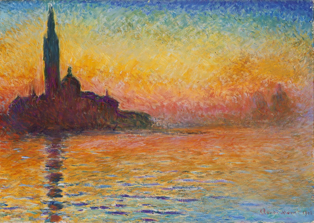 San Giorgio Maggiore ved skumring av Claude Monet