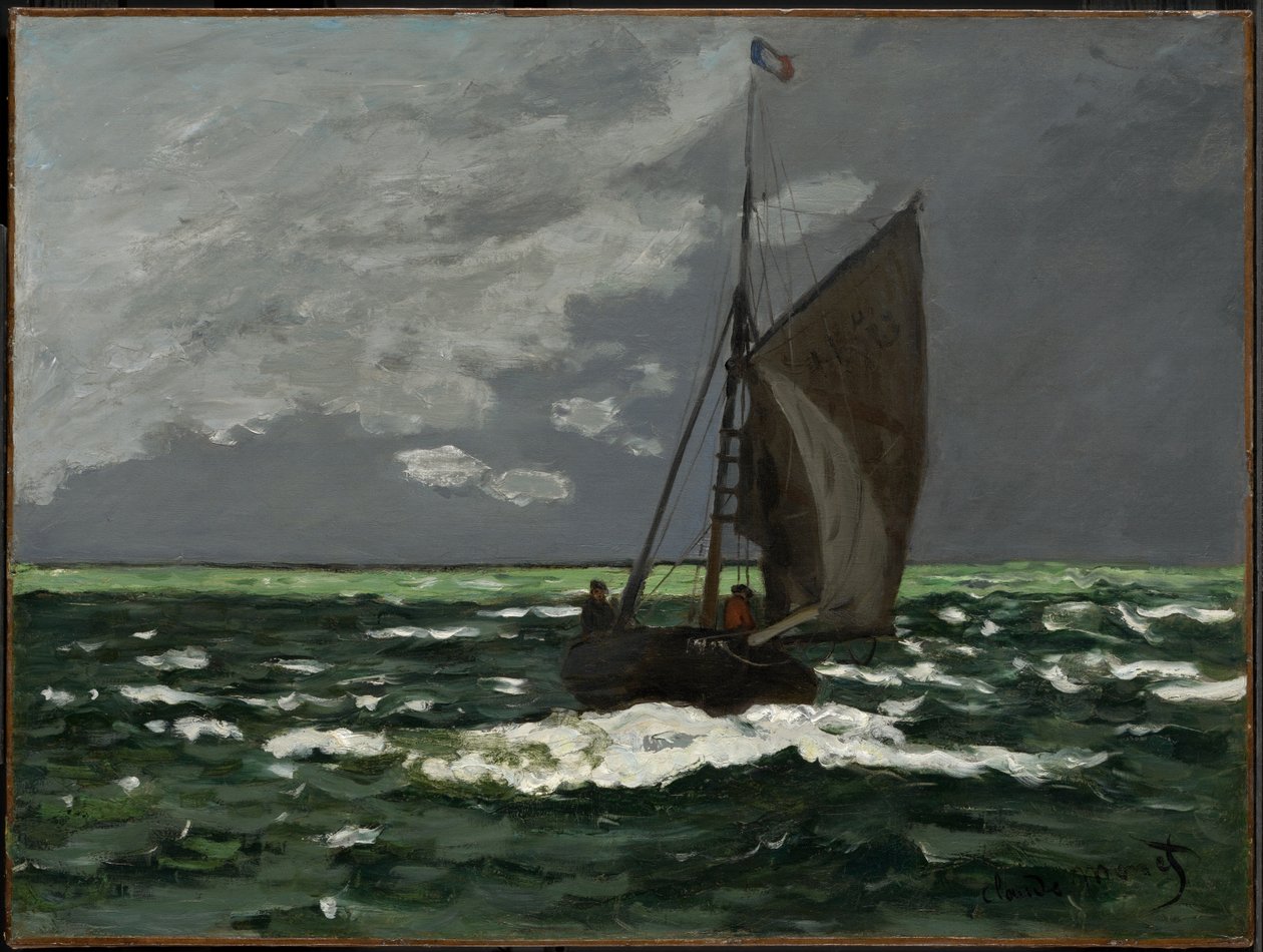 Havlandskap, storm av Claude Monet