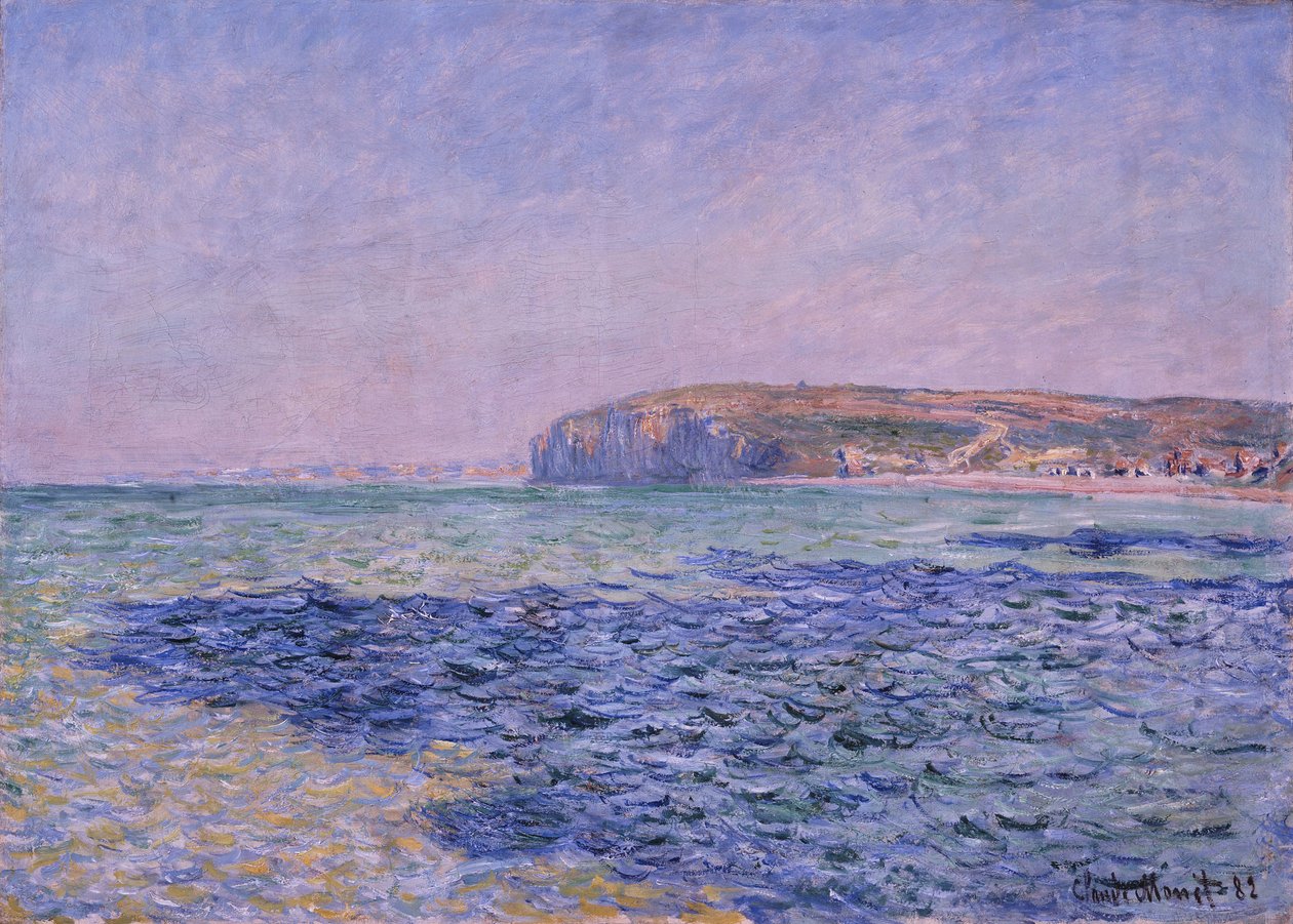 Skygger på havet. Cliffs at Pourville, 1882 av Claude Monet
