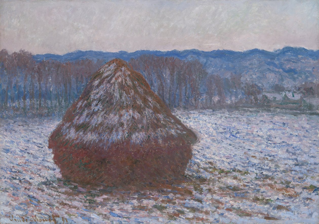 Hvetestabel, 189091. av Claude Monet