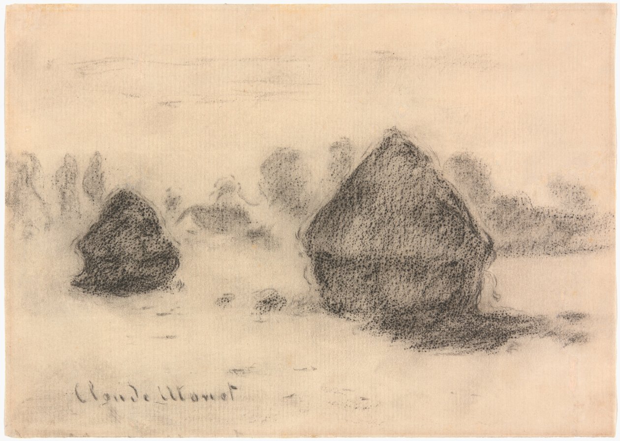 Stabler av hvete av Claude Monet