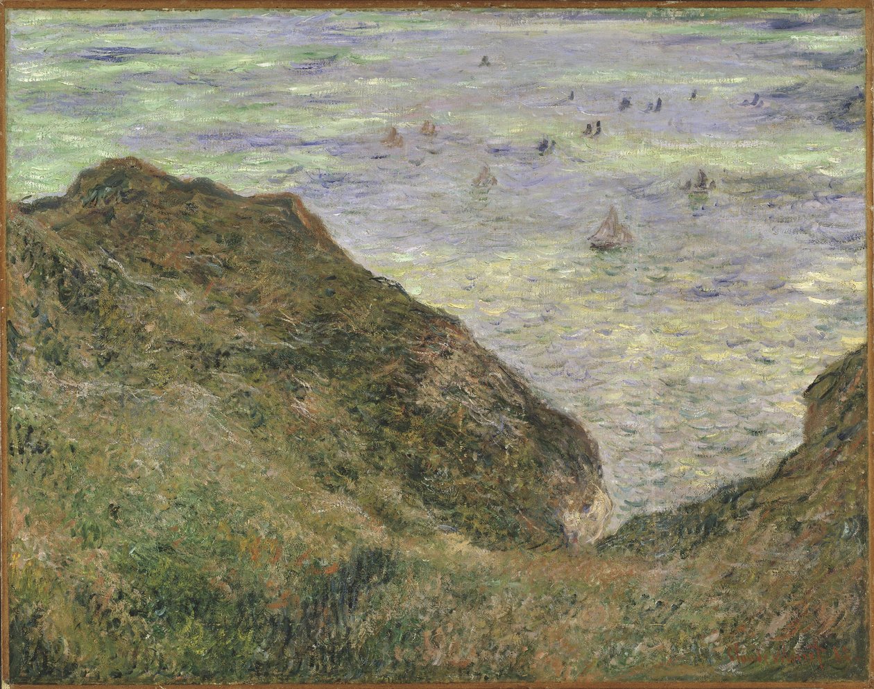 På klippen ved Pourville - På klippen ved Pourville - Monet, Claude (1840-1926) - 1882 - Olje på lerret - 64x82 - Nationalmuseum Stockholm av Claude Monet