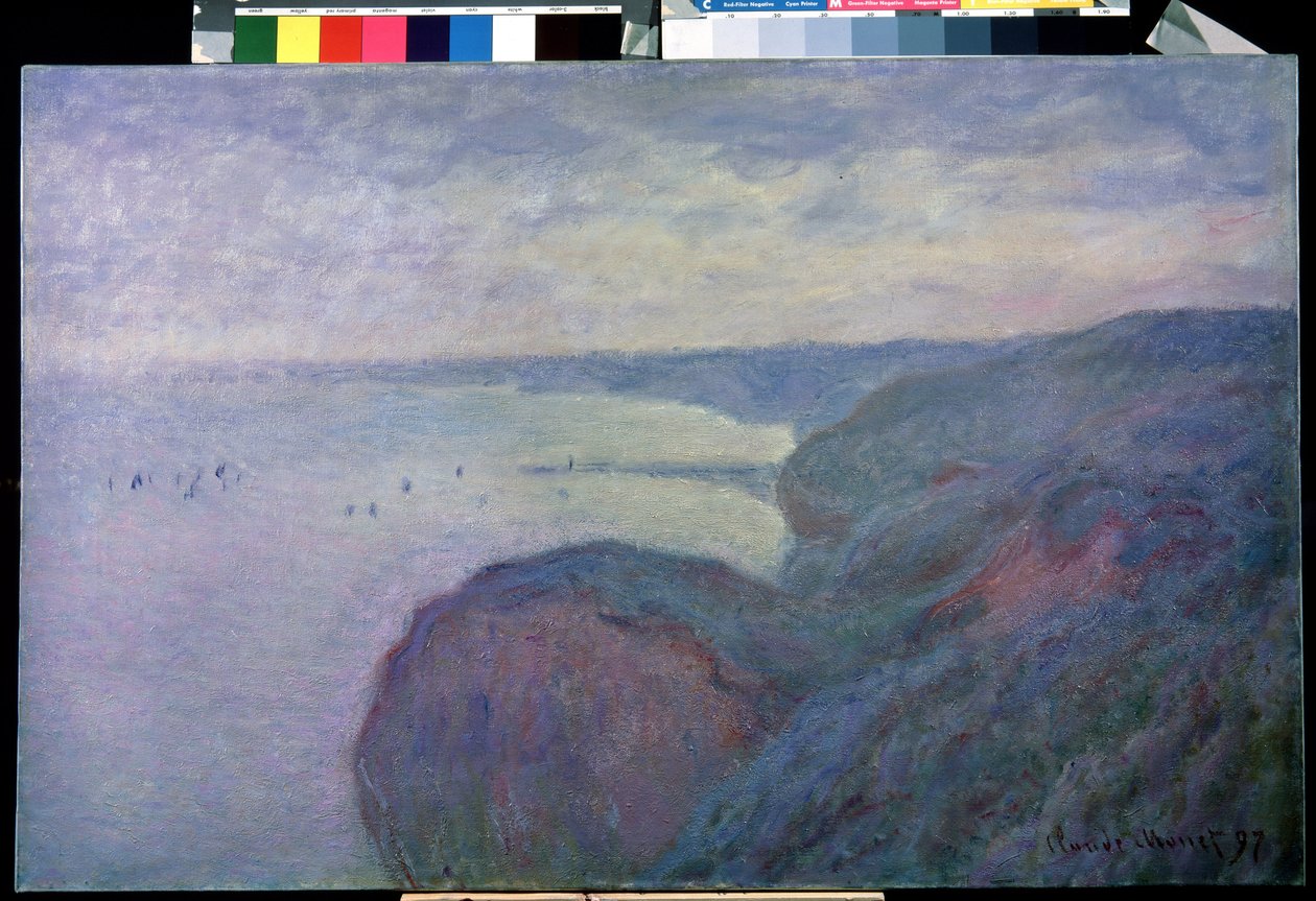 På klippen nær Dieppe. Maleri av Claude Monet (1840-1926) av Claude Monet