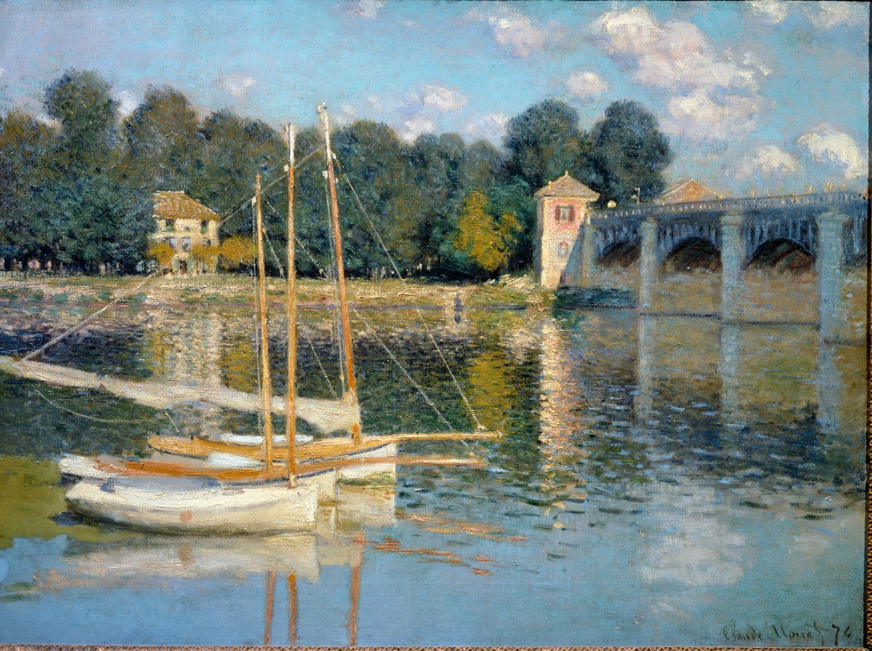 Argenteuil-broen (Olje på lerret av Claude Monet