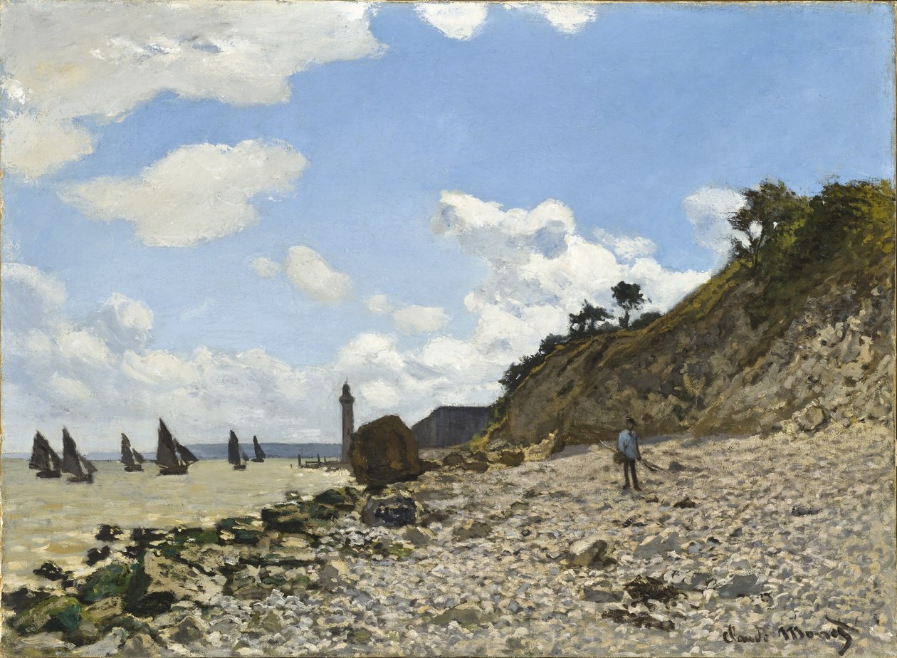 Stranden ved Honfleur, 1864-1866 av Claude Monet