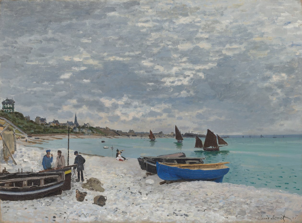 Stranden ved Sainte-Adresse, 1867. av Claude Monet