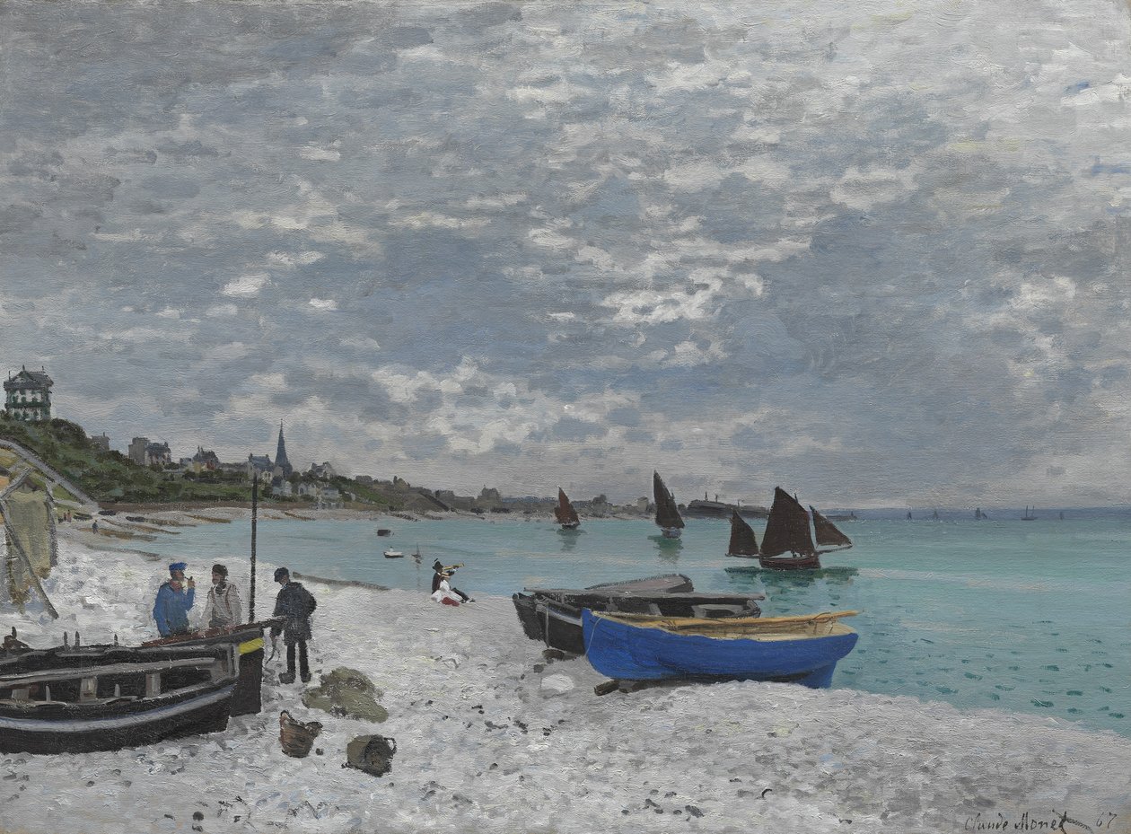 Stranden ved Sainte-Adresse, 1867 av Claude Monet