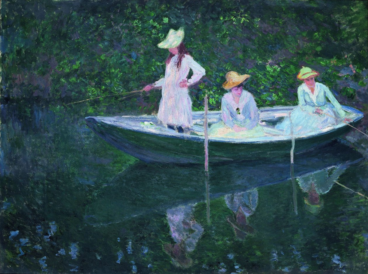 Båten på Giverny En norvégienne av Claude Monet