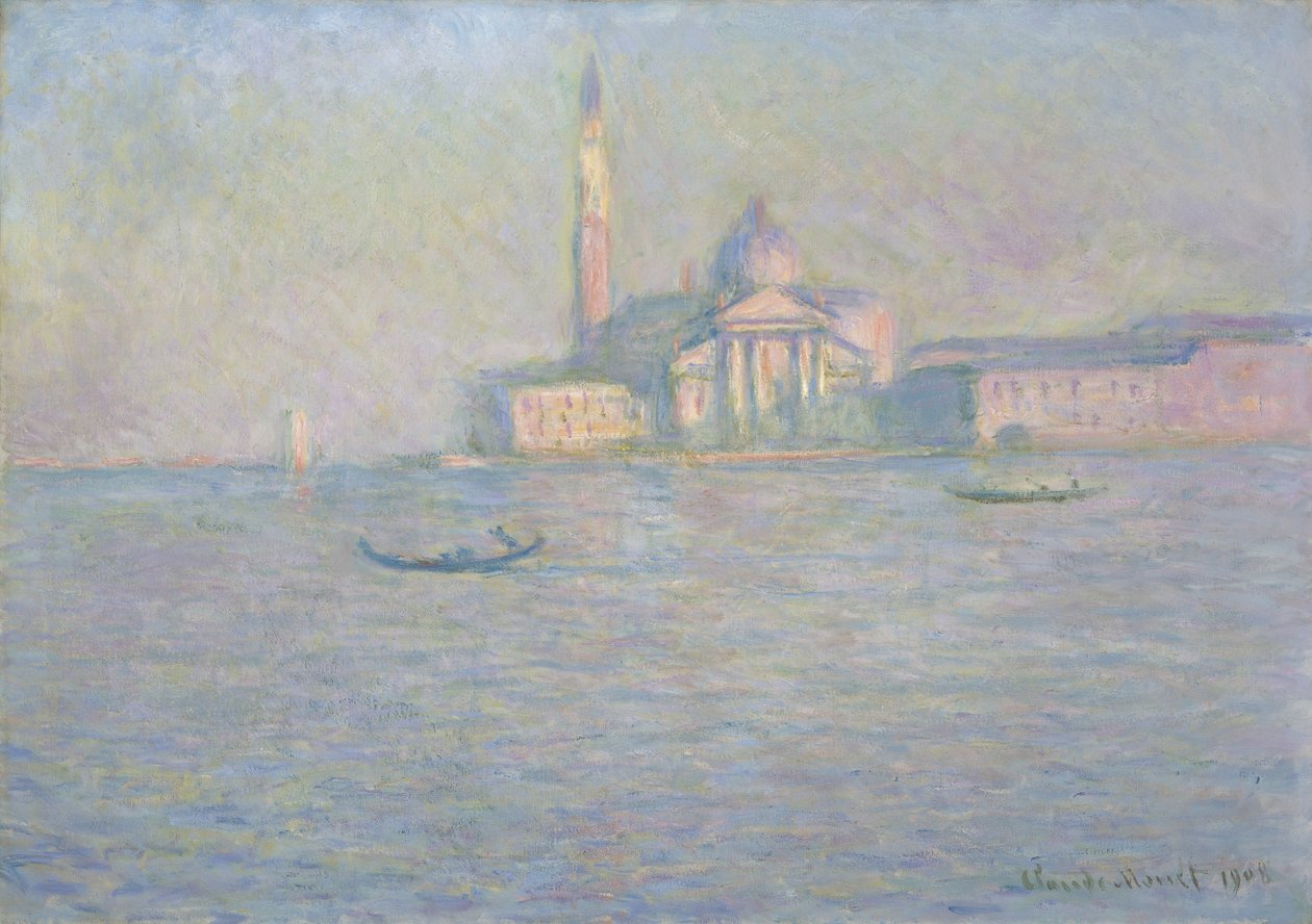 San Giorgio Maggiore-kirken, Venezia (olje på lerret) av Claude Monet