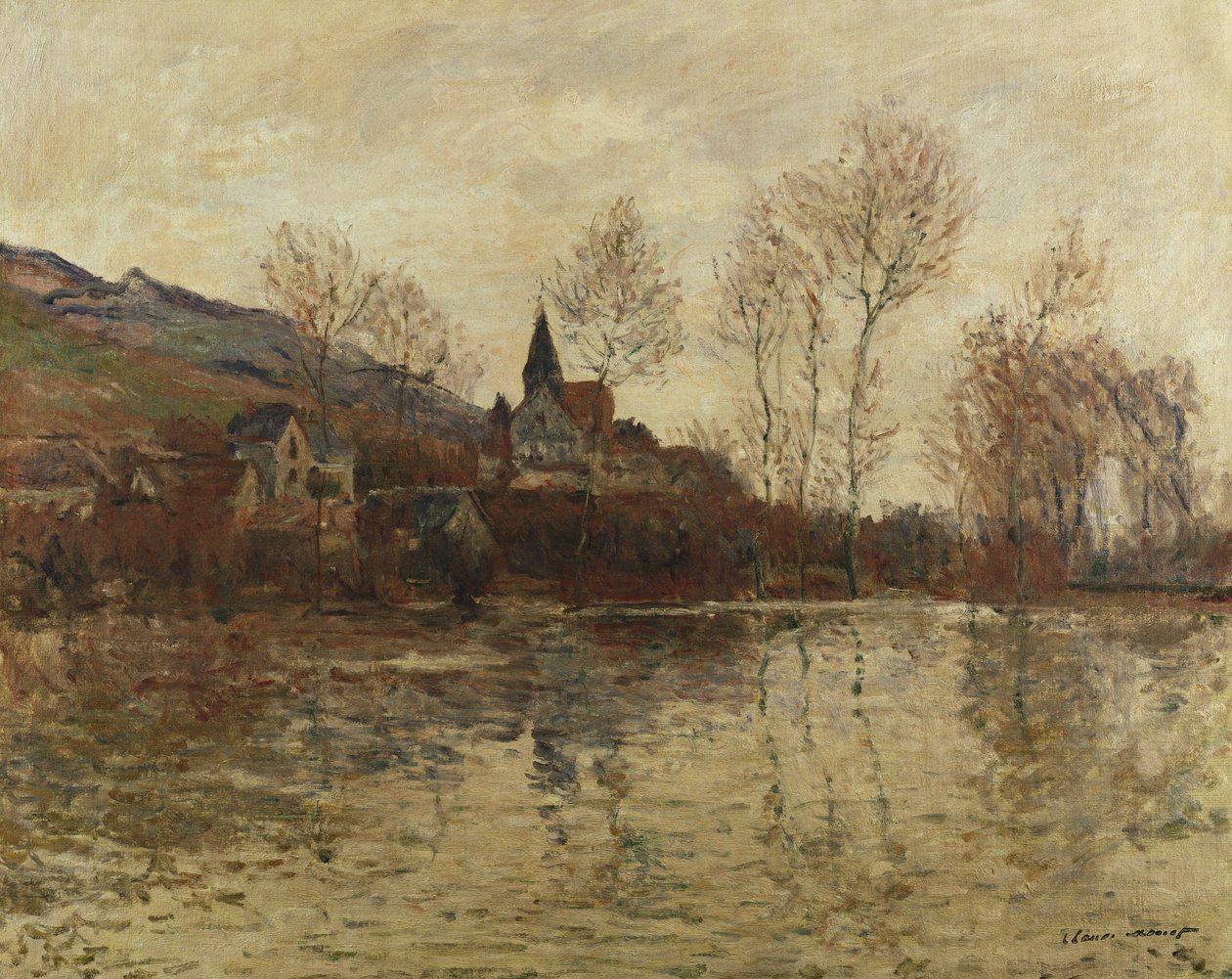 Flommen ved Giverny, ca. 1886 av Claude Monet
