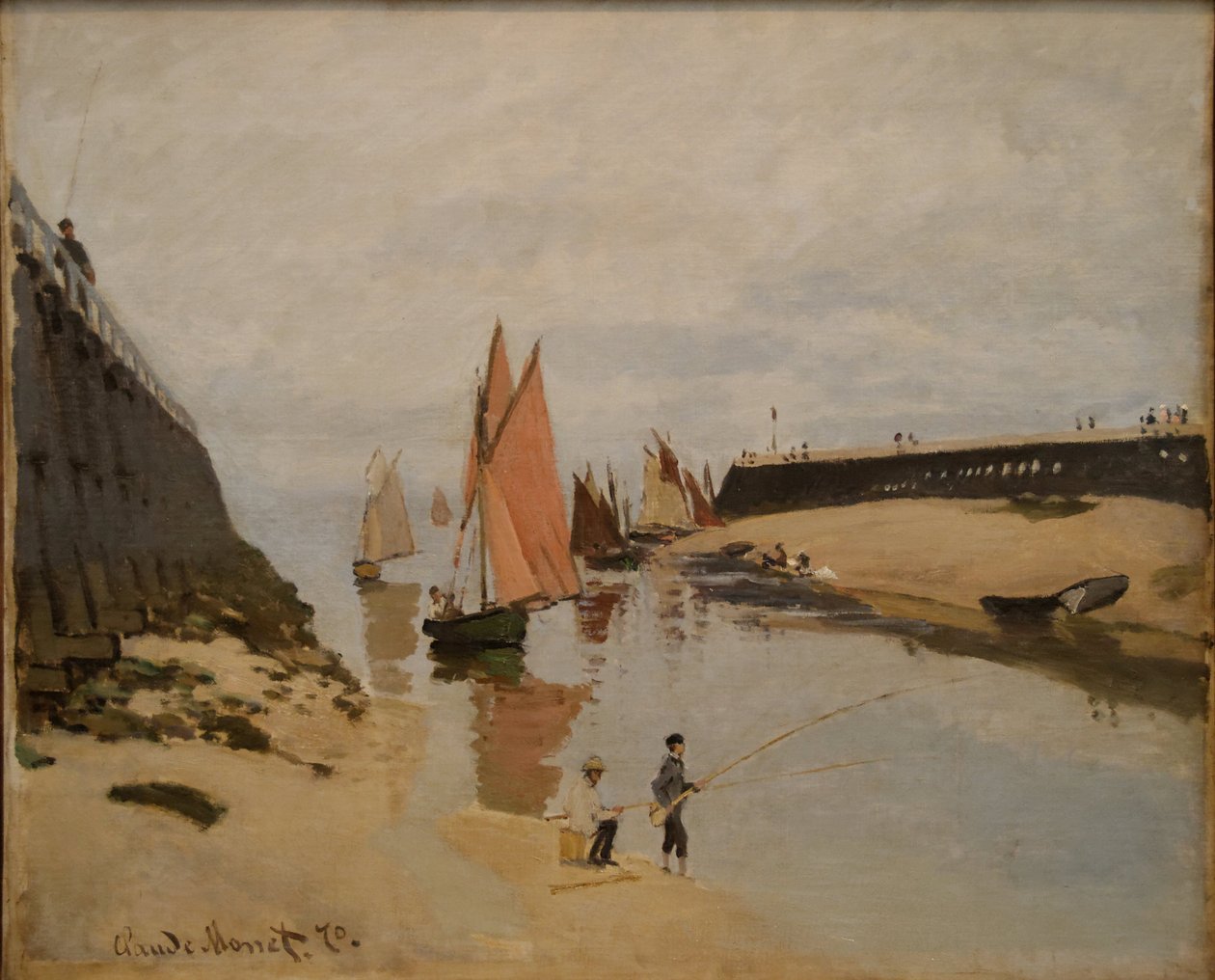 Havnen i Trouville - Maleri av Claude Monet (1840-1926) - 1870 - Olje på lerret - 54x65,7 - Szepmuveszeti Muzeum, Budapest av Claude Monet