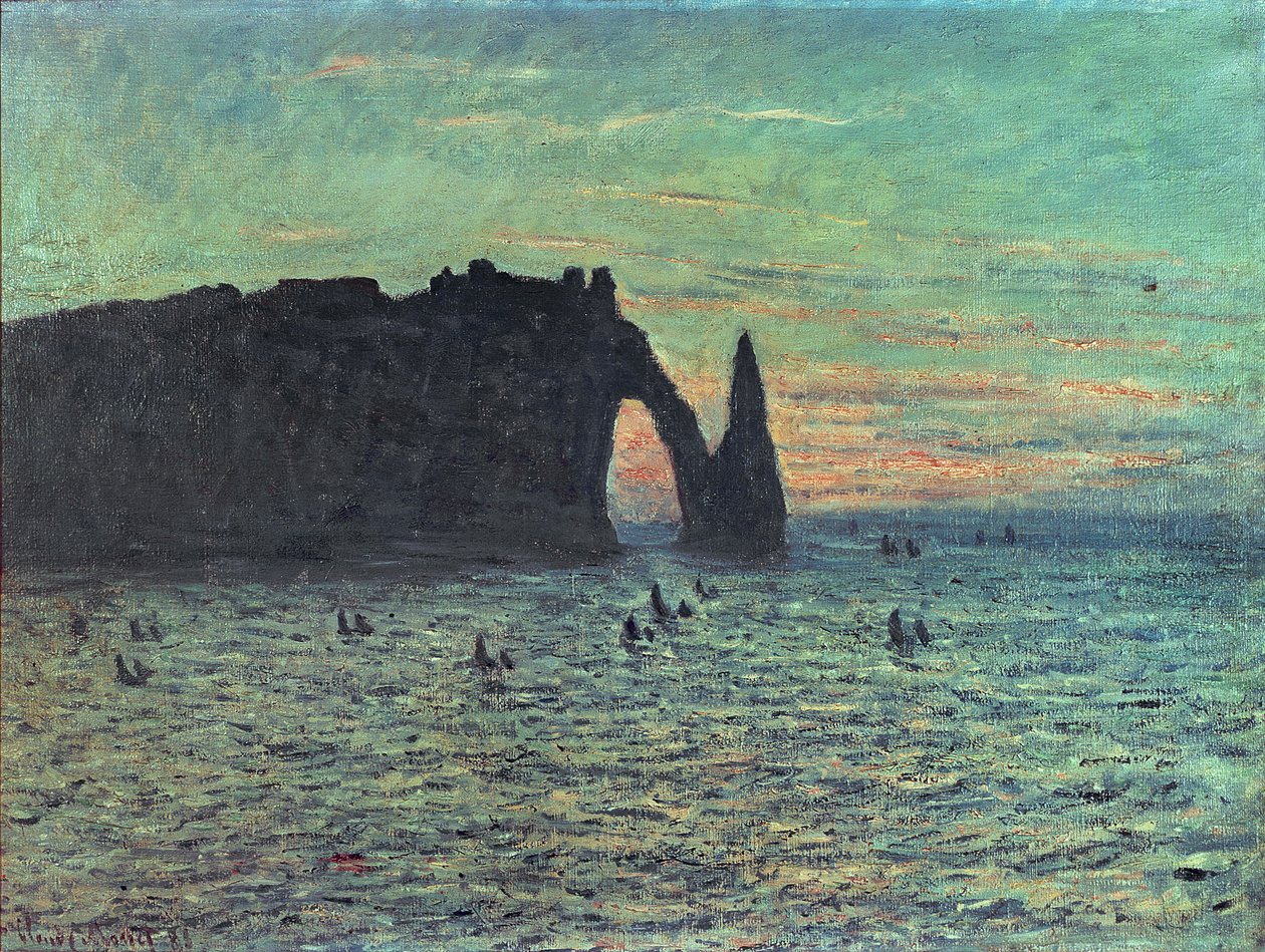 Den hule nålen ved Etretat, 1883 av Claude Monet