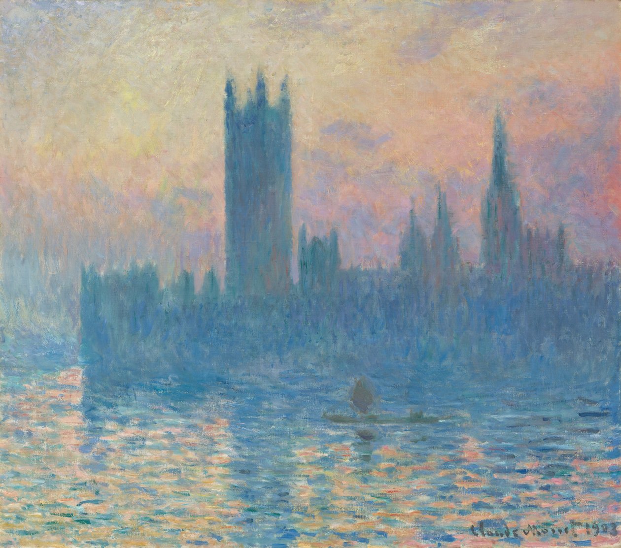 The Houses of Parliament, Sunset, 1903. av Claude Monet