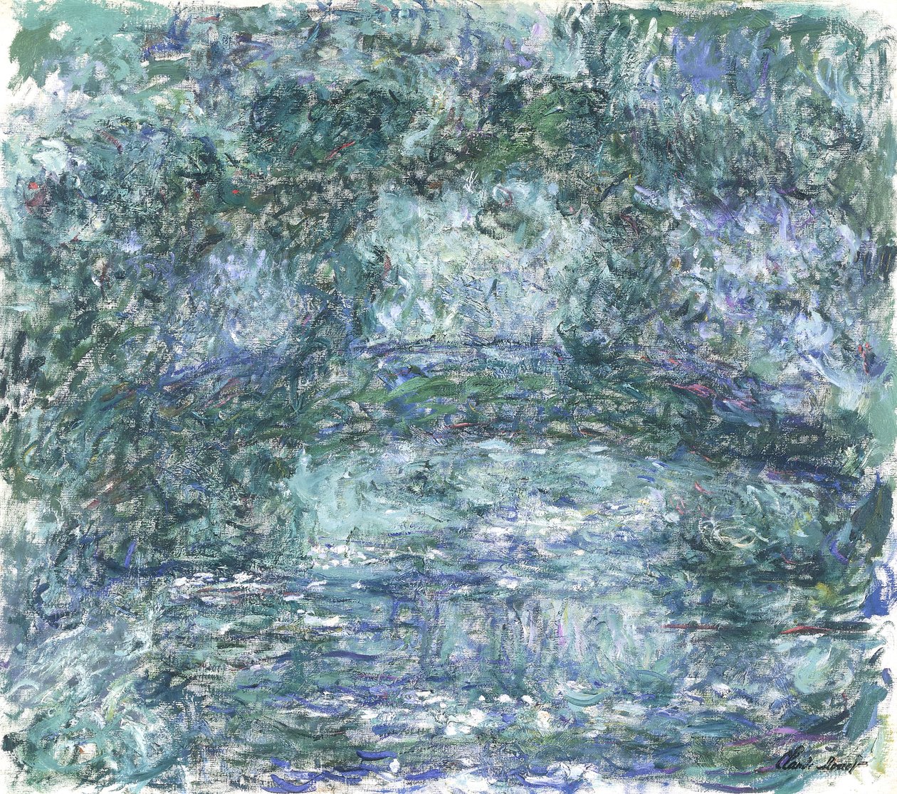 Den japanske broen; Den japanske broen, ca. 1918-1924 av Claude Monet