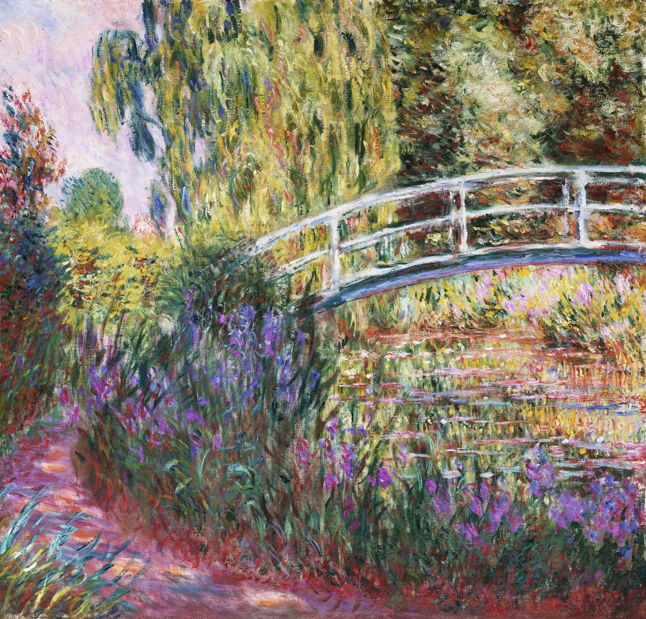 Den japanske broen, dam med vannliljer av Claude Monet