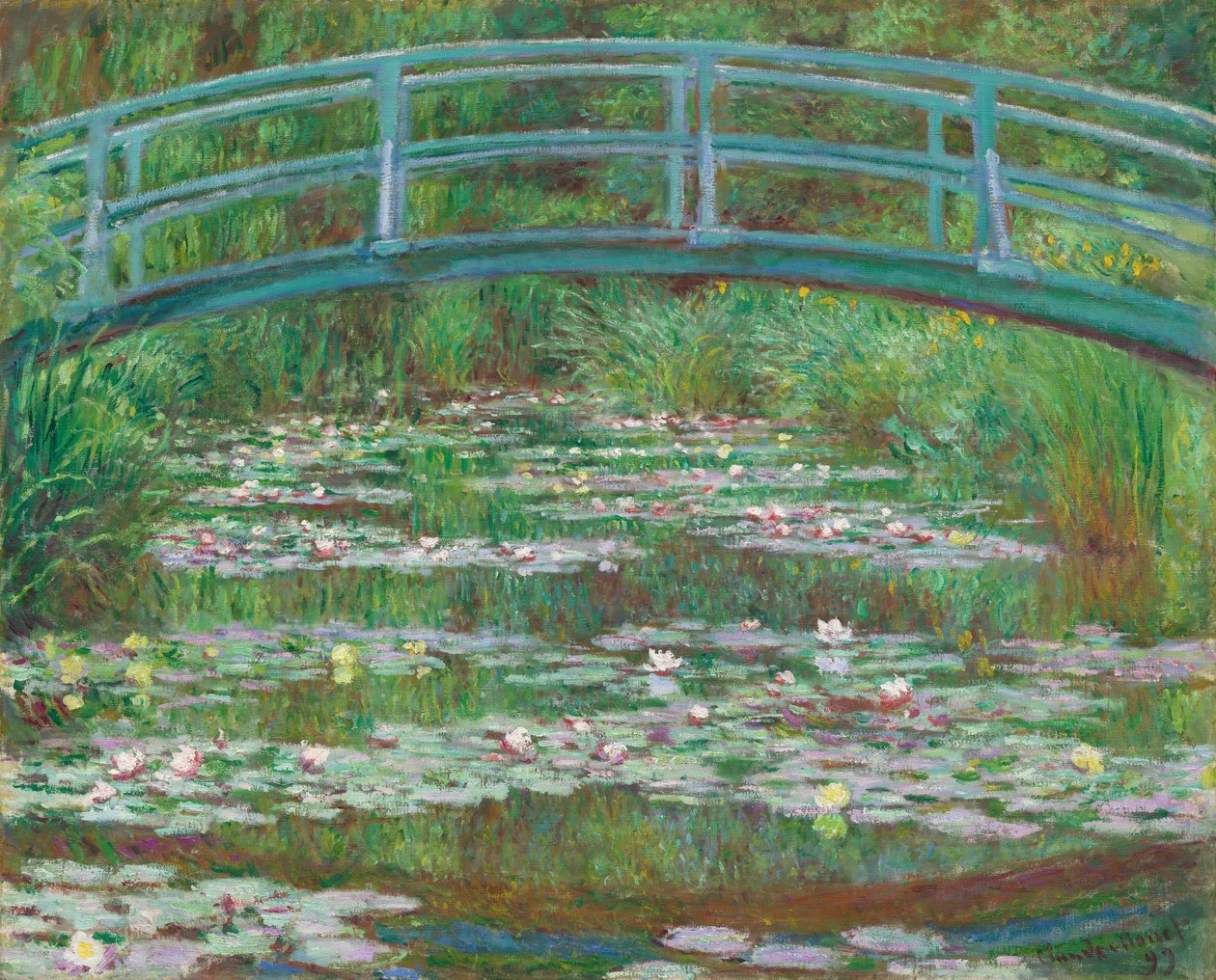 Den japanske gangbroen av Claude Monet