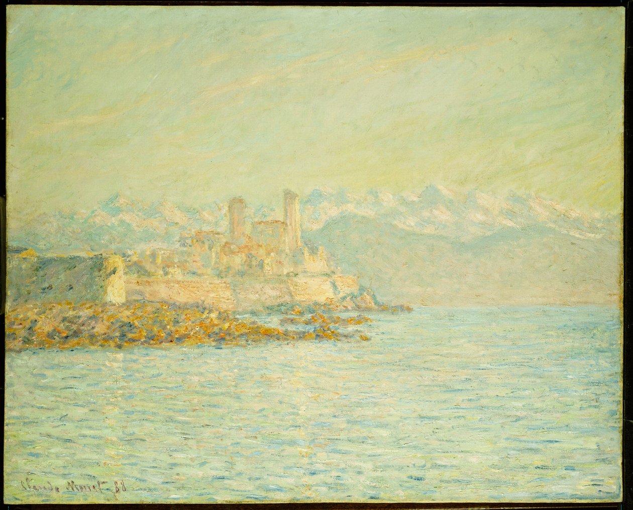 Det gamle fortet i Antibes (olje på lerret) av Claude Monet