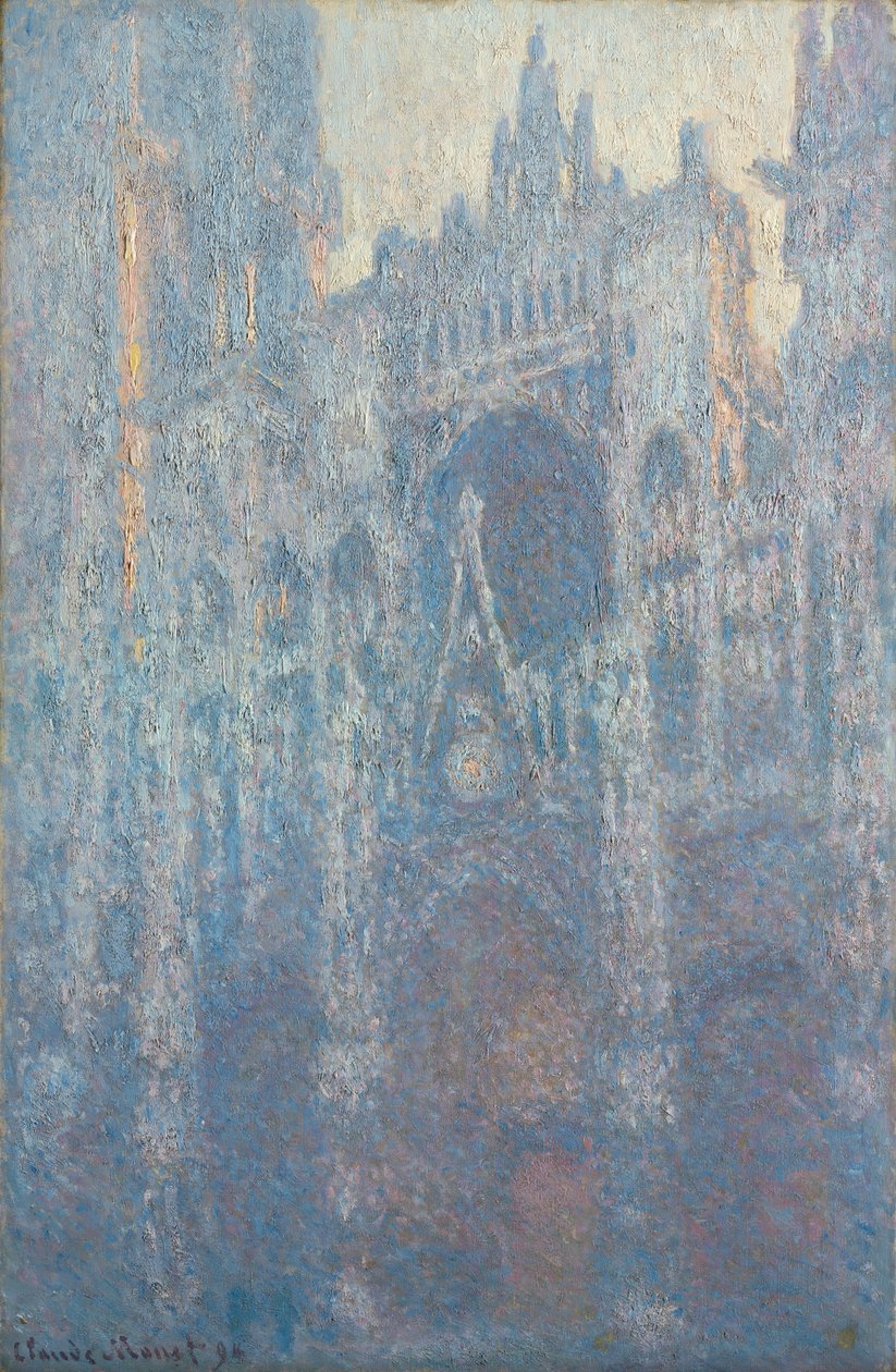 Portalen til Rouen-katedralen i morgenlys av Claude Monet