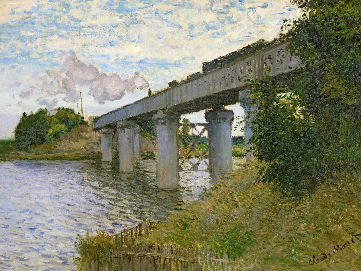 Jernbanebroen ved Argenteuil av Claude Monet