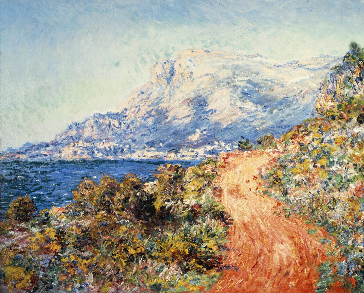 The Red Road nær Menton, 1884 av Claude Monet