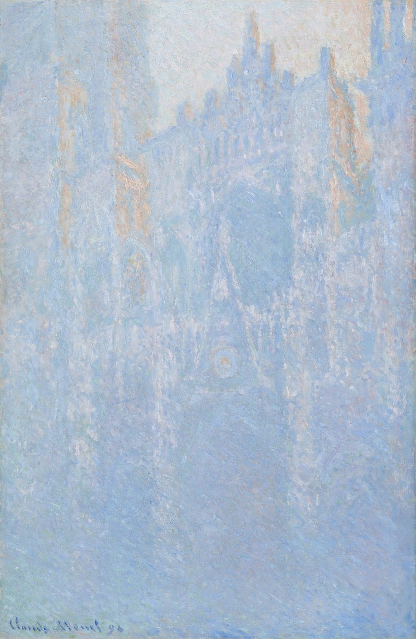 Rouen-katedralen, portalen, morgentåke, 1894 av Claude Monet