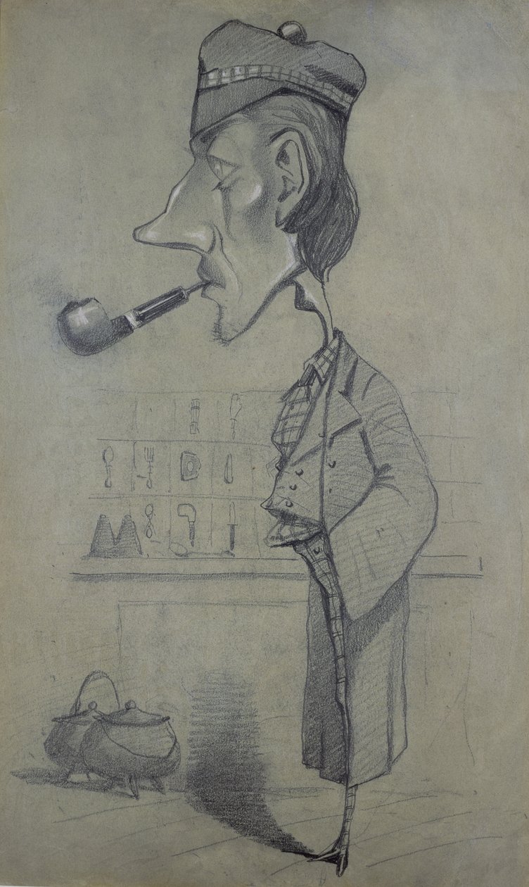 The Scotsman with a Pipe, 1857 av Claude Monet