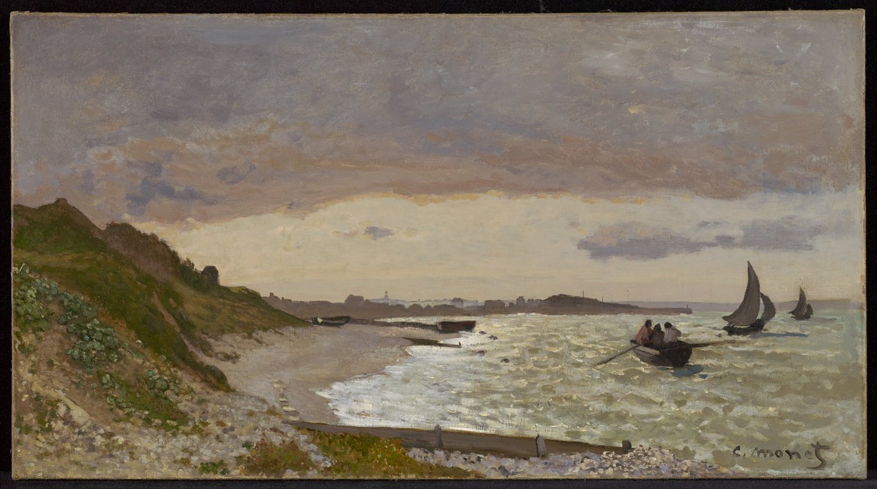 Stranden ved Sainte-Adresse av Claude Monet