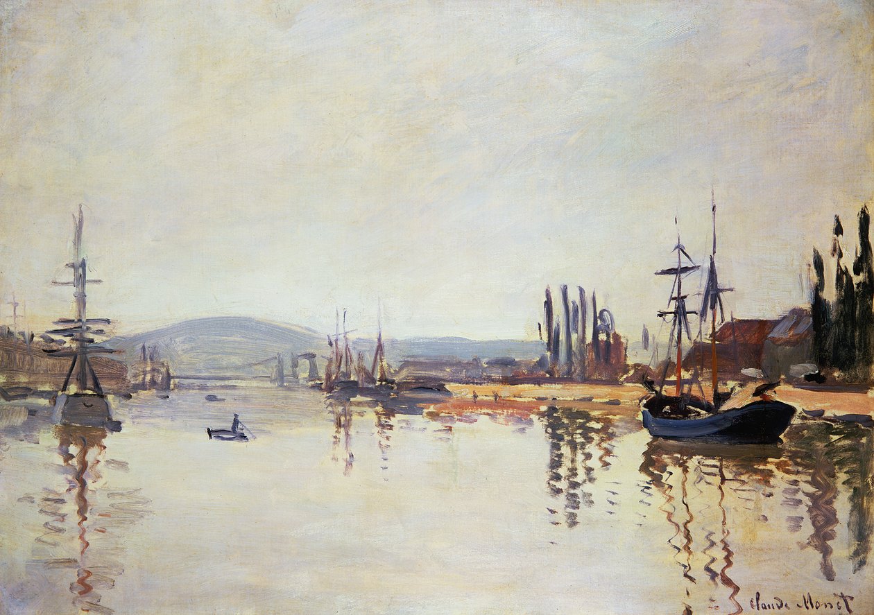 Seinen under Rouen av Claude Monet