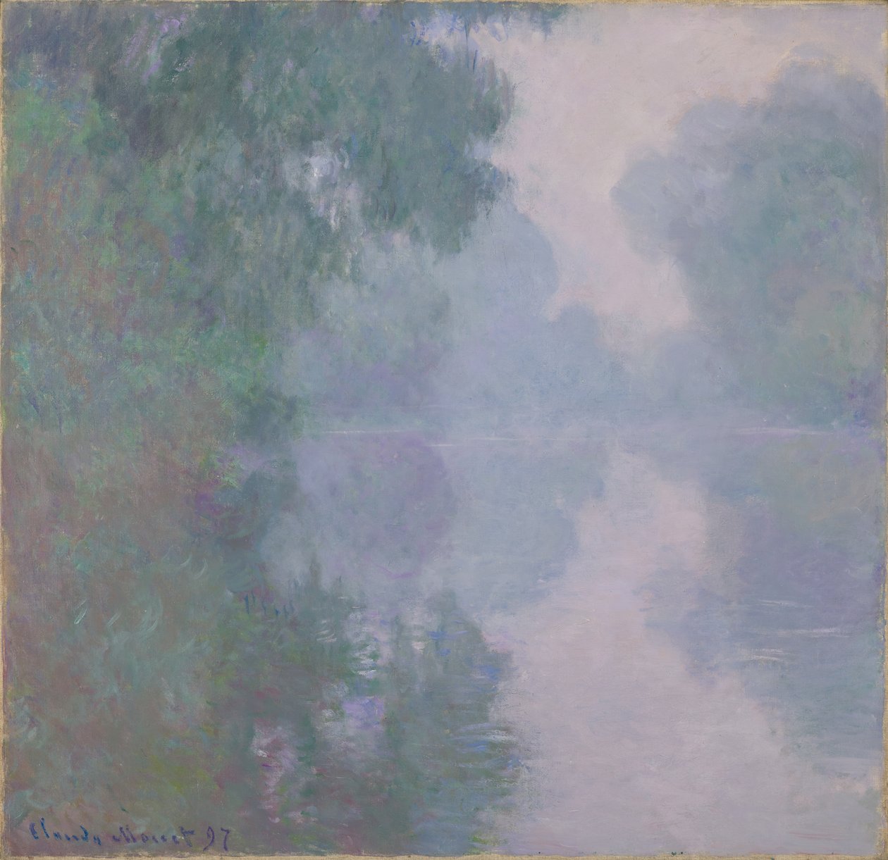 Seinen ved Giverny, Morning Mists, 1897 av Claude Monet