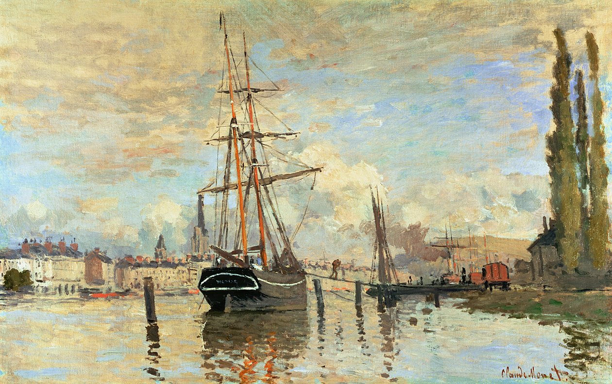 Seinen i Rouen, 1872 av Claude Monet