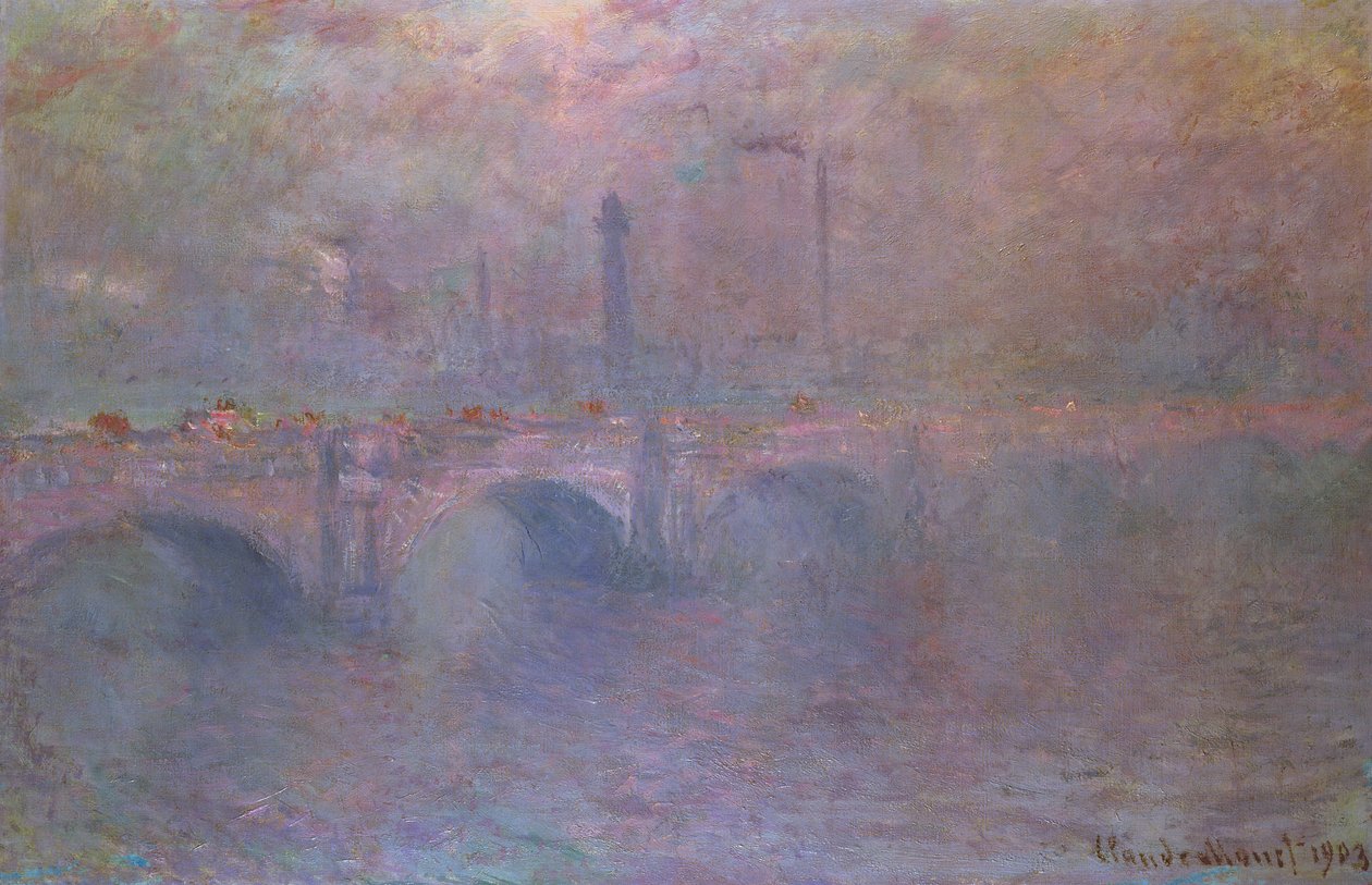 Themsen ved Waterloo Bridge, 1903 av Claude Monet