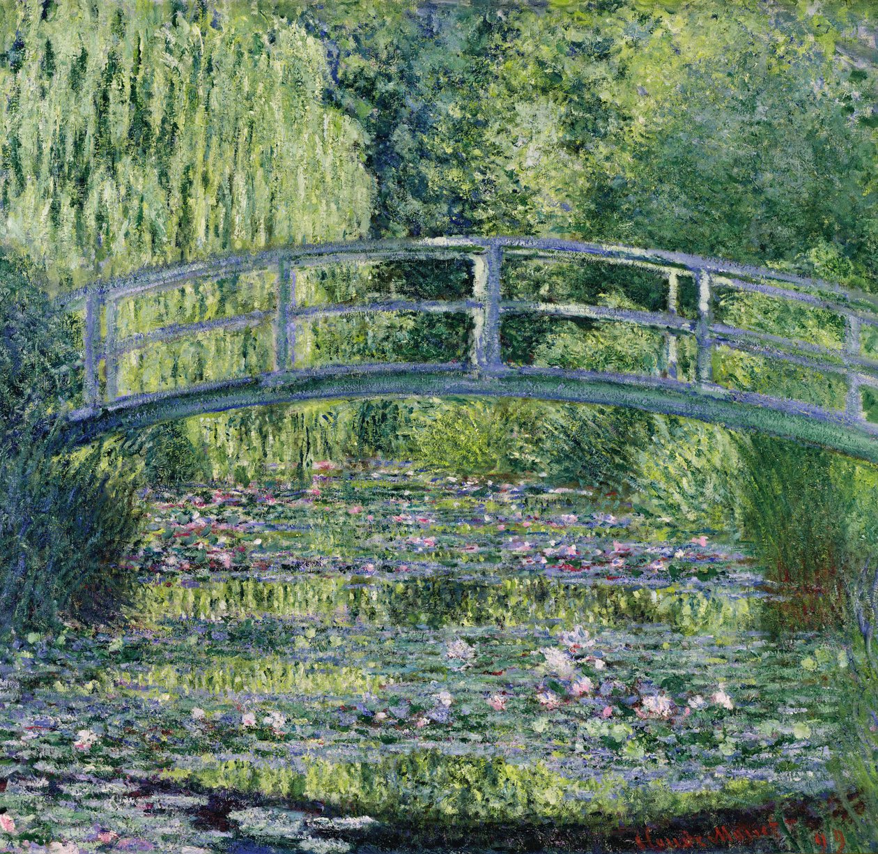 The Waterlily Pond: Green Harmony, 1899 av Claude Monet