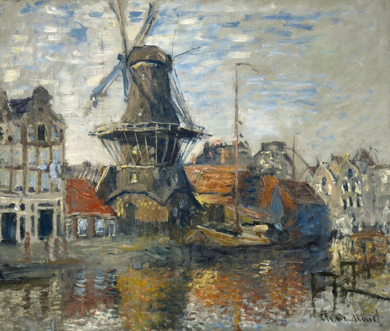 Vindmøllen, Amsterdam, 1871 av Claude Monet