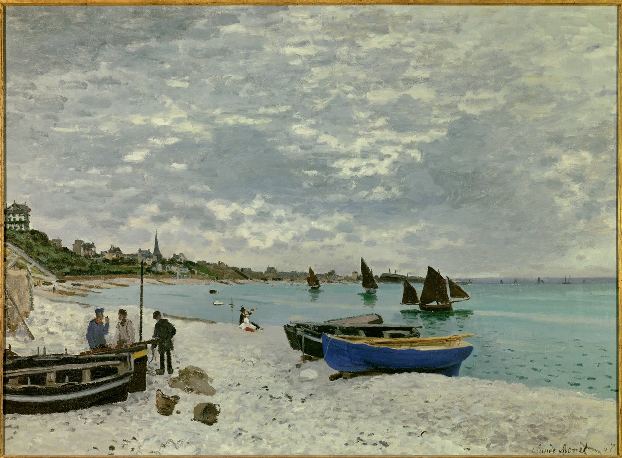 Stranden i Sainte Adresse av Claude Monet