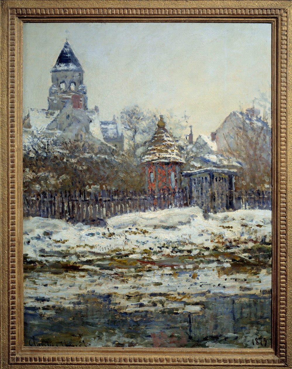Kirken i Vetheuil. Maleri av Claude Monet (1840-1926) av Claude Monet