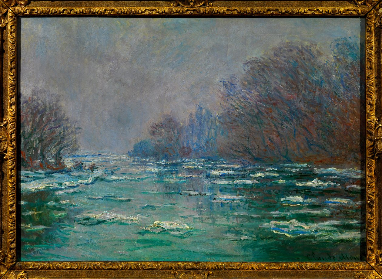 Debatten nær Vetheuil Maleri av Claude Monet (1840-1926) ca. 1880 Dim 0,65 x 0,93 m Paris musee du Louvre Obligatorisk omtale: Donasjon Helene et Victor Lyon av Claude Monet