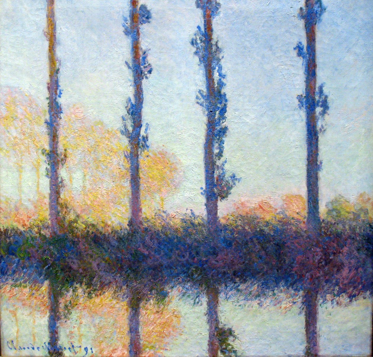 De fire trærne av Claude Monet