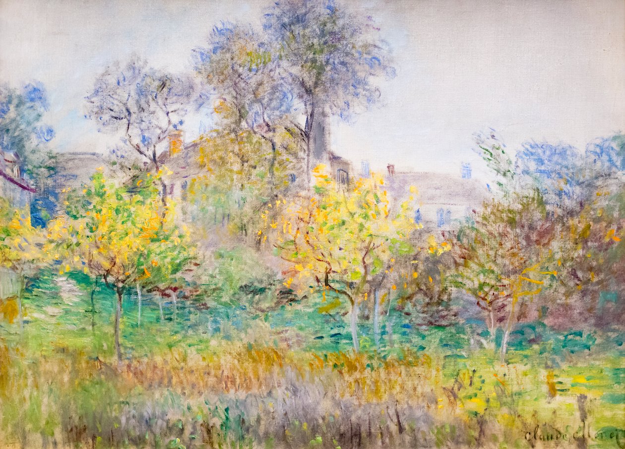 Frukthagen, ca. 1874 (olje på lerret) av Claude Monet