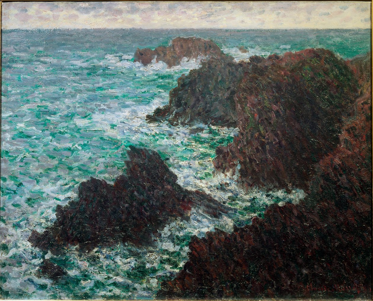 Bergartene i Belle-Ile, den ville kysten av Claude Monet
